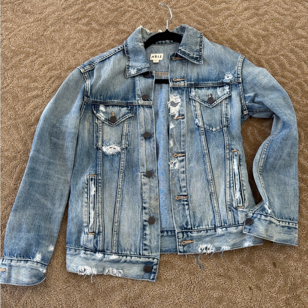 ABLE Merly Denim Jacket Size XS